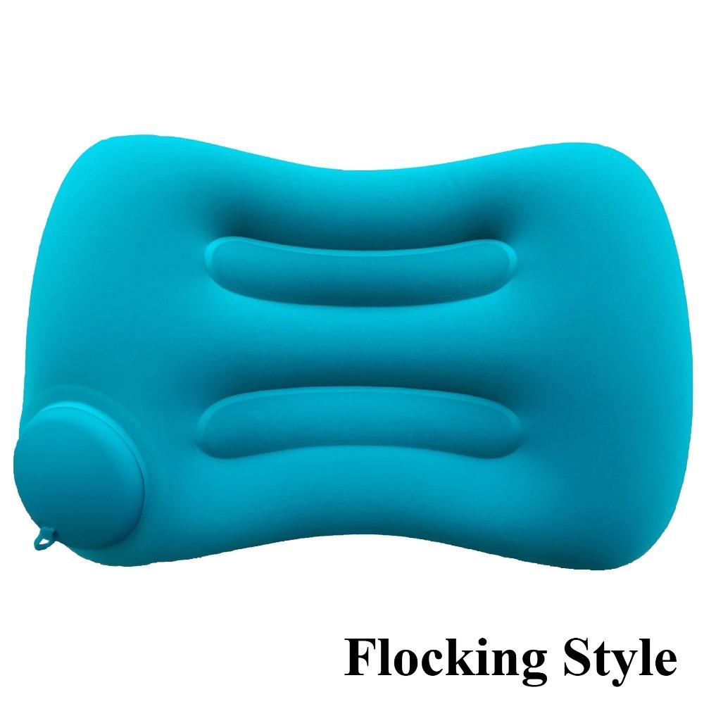 New Camping Inflatable Pillow Travel Pillow for Neck Lumbar Support Outdoor Lightweight Soft Car Pillow Press-to-Inflate Design