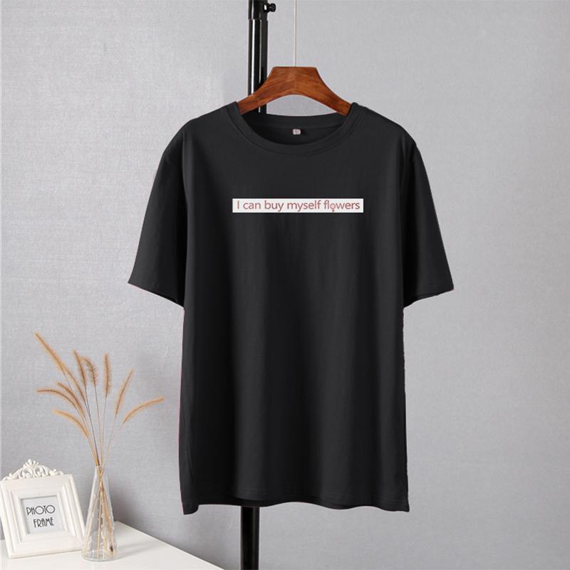 Shellsuning Casual Soft Cotton High Street Tees Trendy Letter Graphic T Shirts Women 2023 Summer Korean Short Sleeve Female Tops