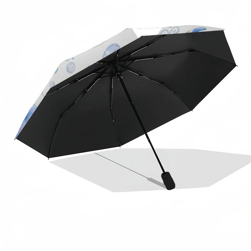1PC Oceanic Creatures Marine Life Umbrella-8-Rib Reinforced, Automatic Open, Lightweight & Durable, Fashion Accessory for Outdoor, Beach L0357