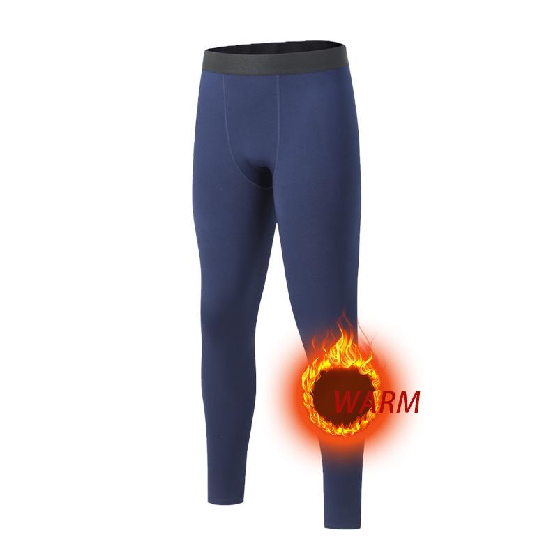 Men's Compression Sports Tights - Warm, Quick-Dry, High-Elastic for Winter Fitness & Basketball.