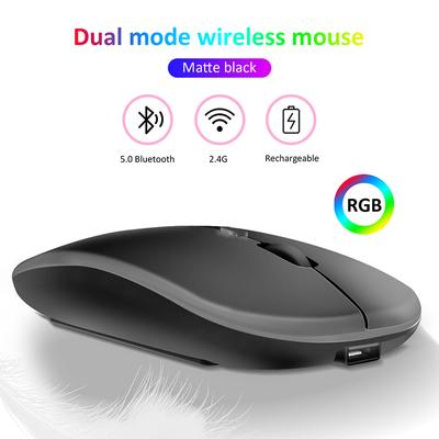 2,4G Drahtlose Maus Stille Wiederaufladbare Maus PC Bluetooth Maus Aufladen Leuchtende USB Tragbare Maus