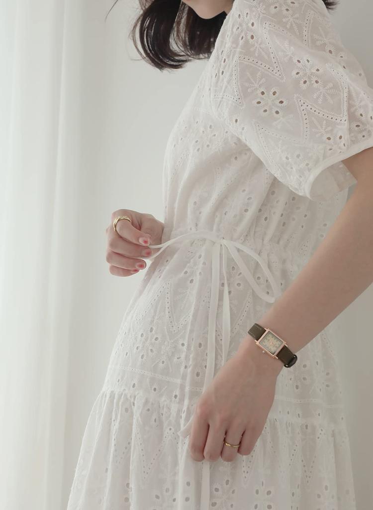Sueeya Long Dress with Embroidered Short Puff High Stylish Perfect for and Outings in Summer Women's Lace, Sleeves, Ruffles, Sleeves, Waist, Ribbon,