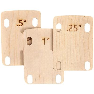 3 Pcs Electric Guitar Neck Shims Maple Plate 0.25/0.5/1 Degree Music Instruments Electric Guitar Replacement Parts