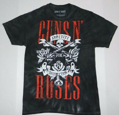 T-shirt Unisexe Guns N' Roses Band Appetite Destruction Tie Dye Gris