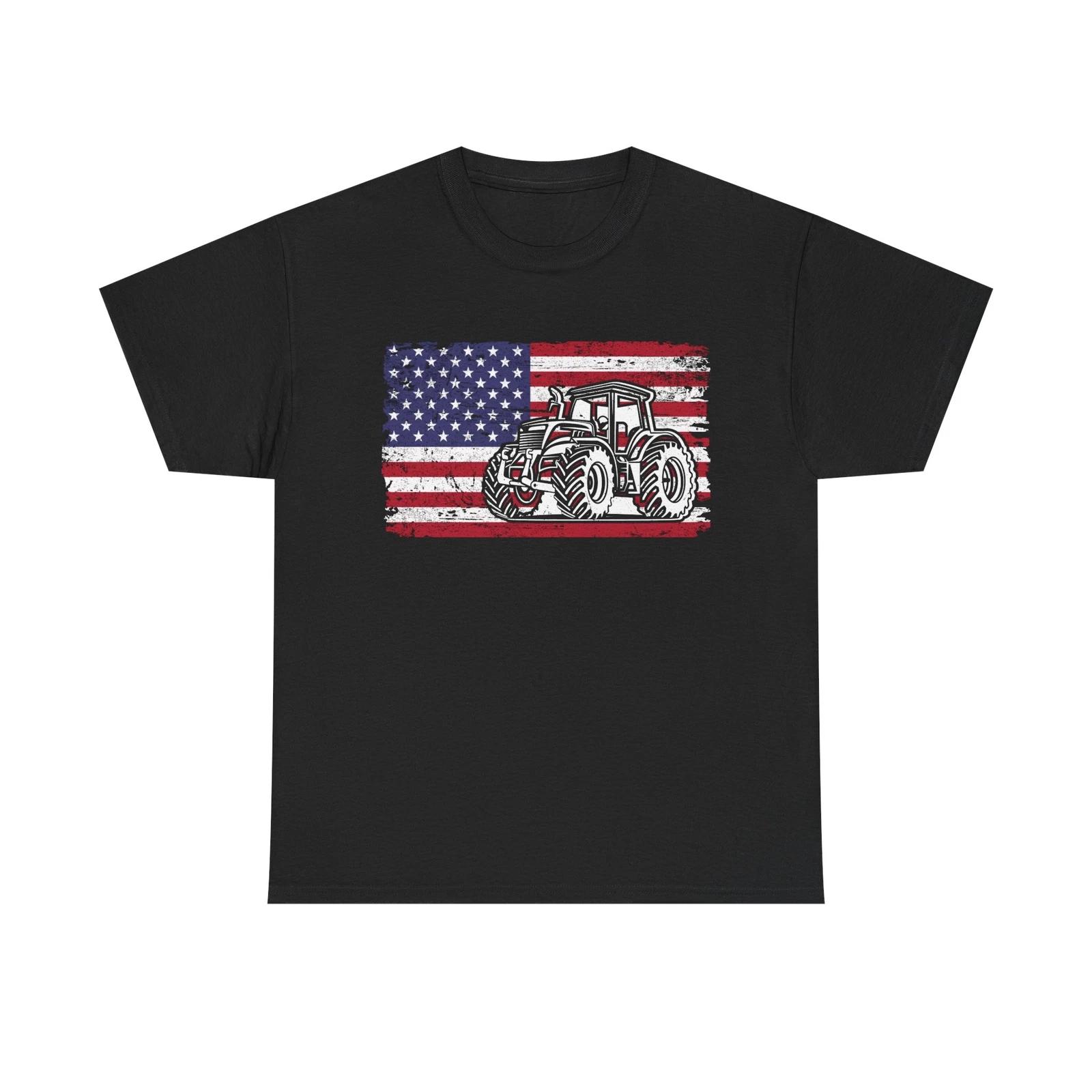 Farming American Flag Shirt, Farming Lovers Shirt, Farming Tractor Shirt S