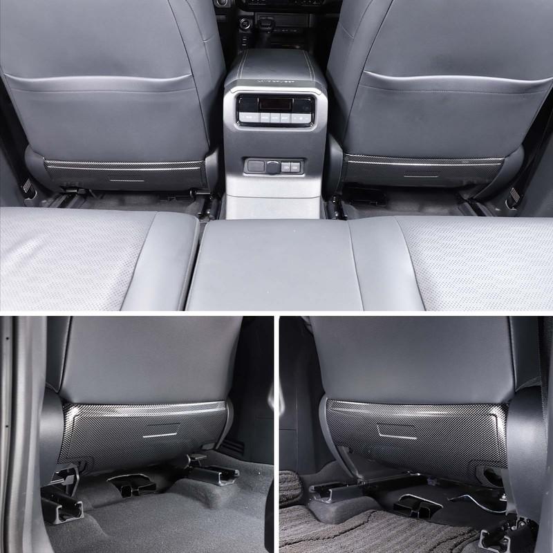 For Toyota Land Cruiser 250 Prado LC250 2024 ABS Carbon Fiber Seat Back Kick Panel Covers Car Interior Accessories
