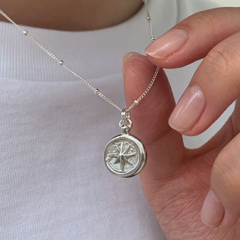 Melliv Silver Sterile Night Star Sealing Necklace_mvn13