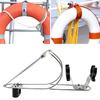 Boat Marine Lifebuoy Ring Horseshoe Bracket Hardware Boat Life Buoy Holder Adjustable Swimming Ring Brackets Rustproof for Yacht