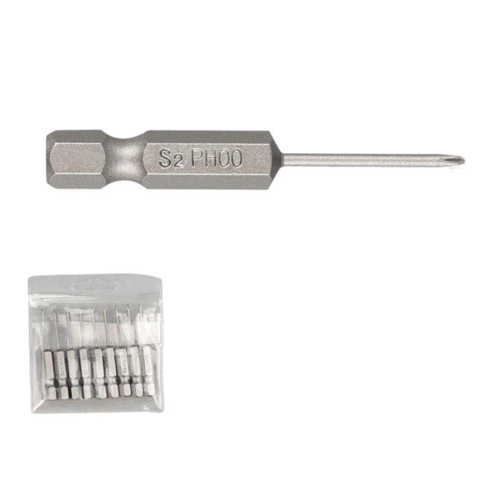 10pcs 50mm Length Magnetic Screwdriver Bits 1.6mm Size Cross Screwdriver Bits Construction Projects