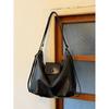 Retro Soft Leather Double Shoulder Bag, Large Capacity Single Shoulder Tote Bag, Simple Commuter Crossbody Bag