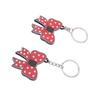 2PCS Bow Can Opener Keychain Multifunctional Cute Bow Shaped Beverage Beer Bottle Opener Keyring