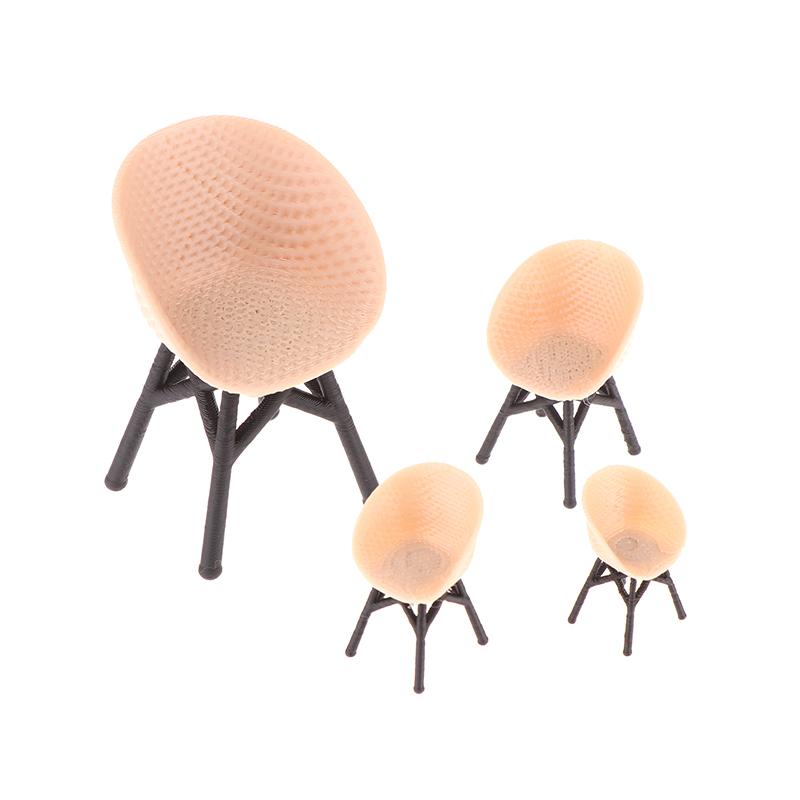 1Pc Dollhouse Miniature Simulation Balcony Rattan Chairs Furniture Model Doll House Accessories Decoration Toy