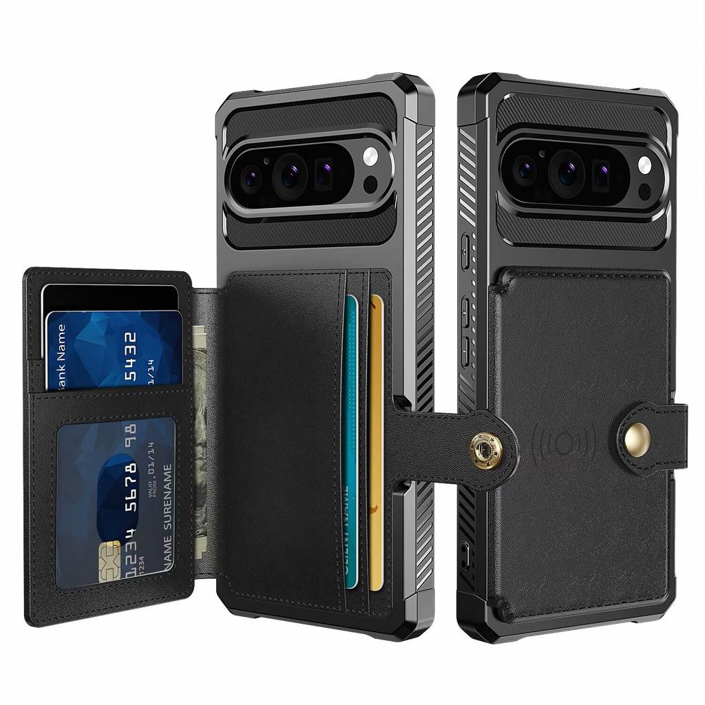 Suitable for Google 8A Mobile Phone Case, Google 9Pro Multi-function Car Magnetic Bracket Insert Card Anti-drop Leather Case