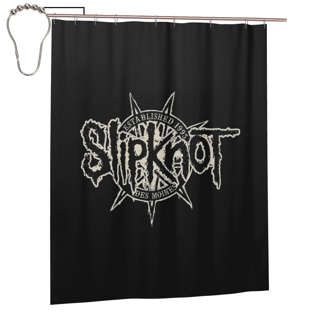 S-Slipknots Heavy Mental Music Shower Curtain Bathroom Polyester Waterproof Bath Curtains With Hooks