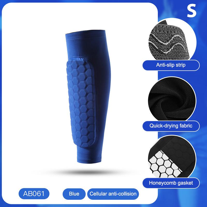 Waben-Schienbeinschoner Ski-Beinpolster Atmungsaktiv Anti-Kollision Fußball Basketball Radfahren Schützend Elastische Sport-Leggings 1 Stück