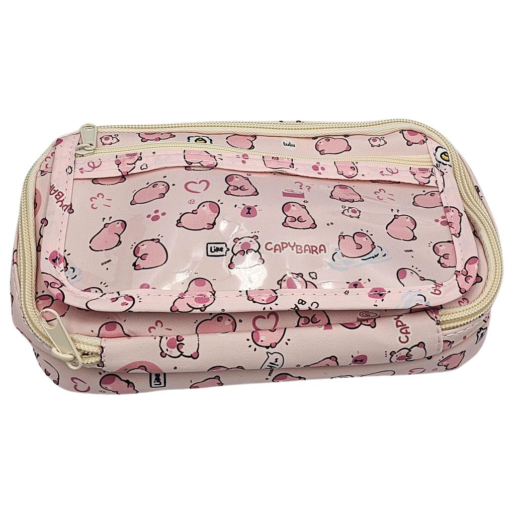 Capybara School Pencil Case For School Capybara Organizer For Supplies Crayons