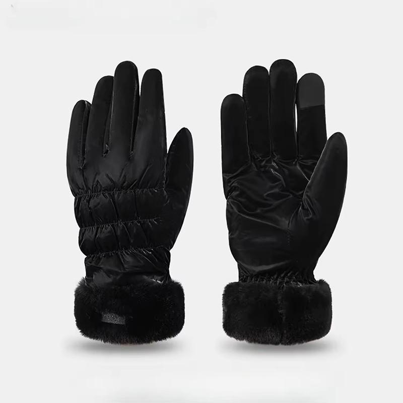 Winter Warm Thick Gloves Cute Little Bear Plush Wrist Waterproof Touch Screen Protector Warm Gloves Outdoor Skiing Equipment