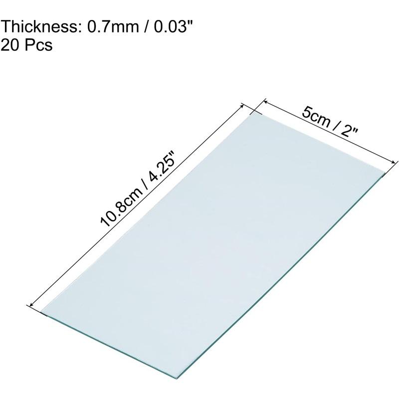 

Линзы для защиты от сварки, 20 шт. в упаковке, прозрачные, защитные, сменные, под прямым углом, для солнечных батарей, прозрачные 10.8cm x 5cm