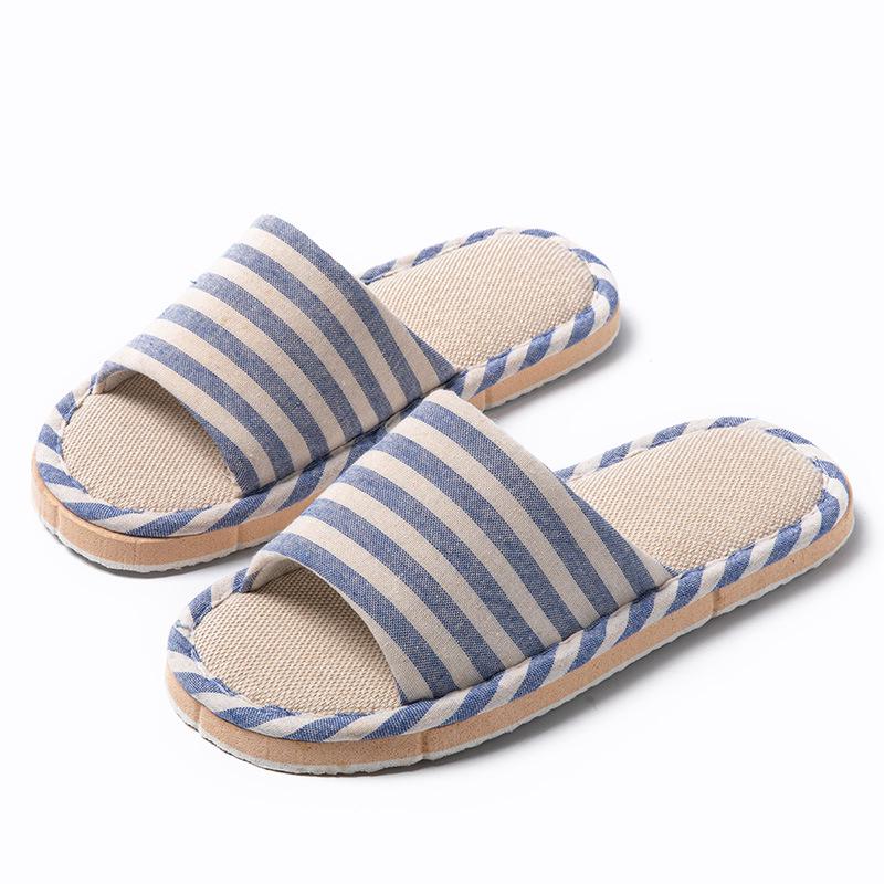 

Unisex Cotton Linen Non-Slip Indoor Slippers - Linen Fabric for All Seasons 40-41 (fits 39 and 40) небесно-голубой
