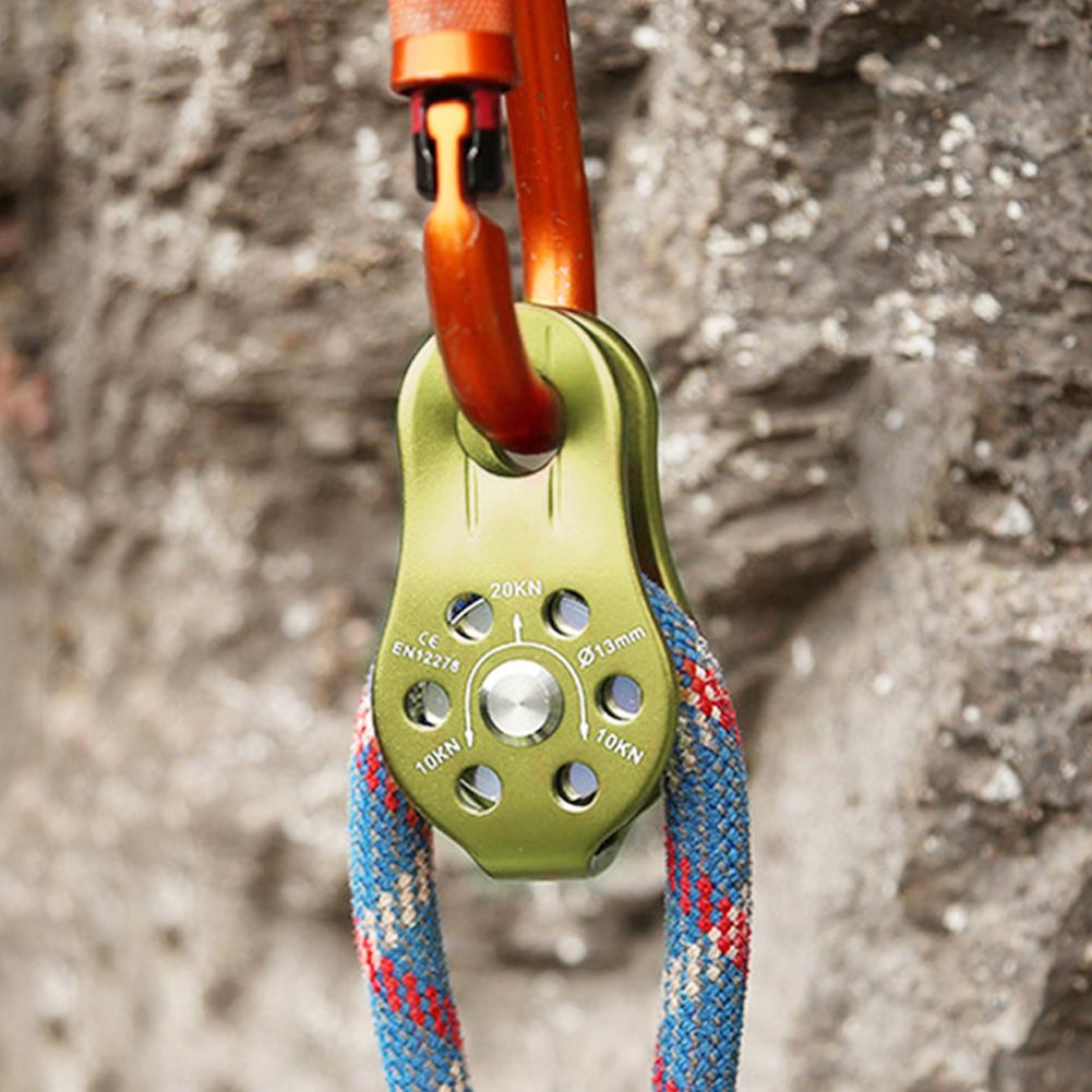 Outdoor Rock Climbing Pulley Fixed Sideplate Single Pulley High Altitude Survival Tool Gear