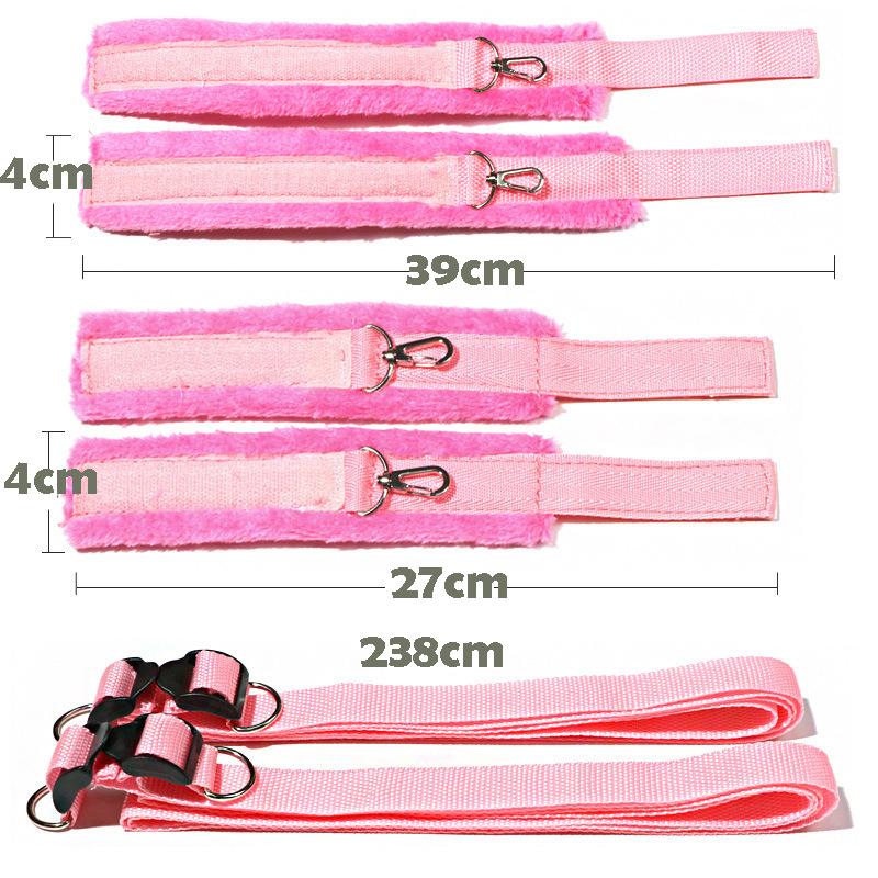 SM Bed Restraint BDSM Bondage Couple Slave Sex Games Tool Handcuff Open Leg Cuffs Sex Toy Adult Bed Restraint Strap System Set