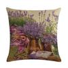 45X45Cm Decorative Throw Pillows Case Purple Lavender Flower Pillowcase Decorations Home Navidad Decor Flower Floral Decor