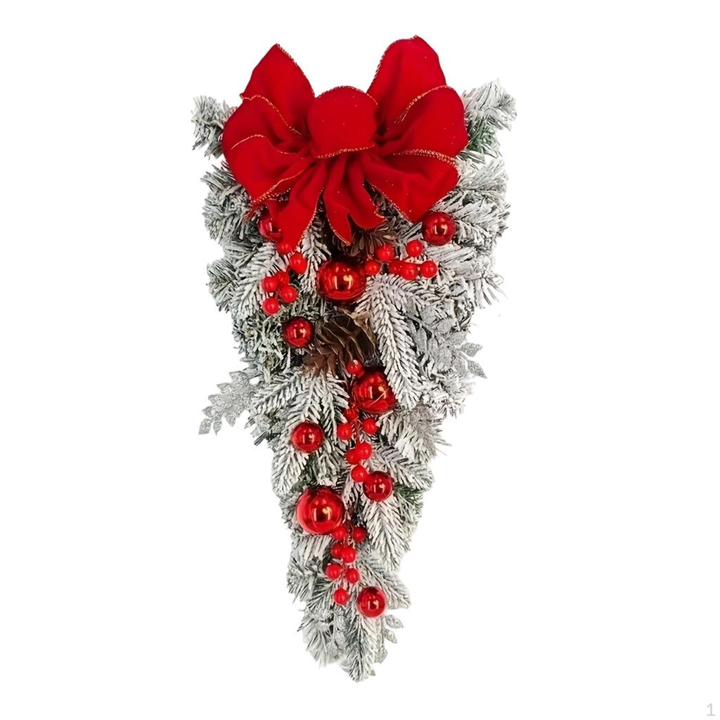 Artificial Wreath Christmas Swag Decoration Wall Hanging Ornament
