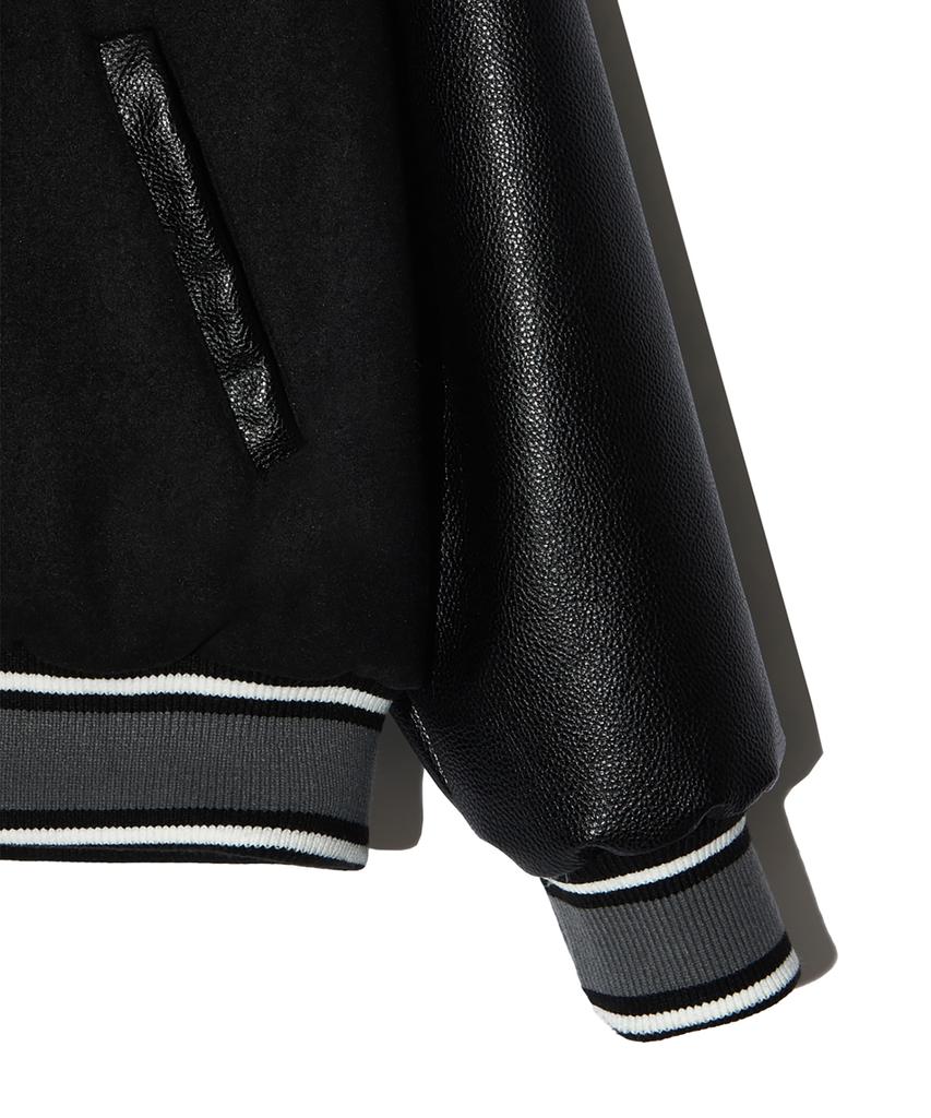 Peace Maker Teeth Varsity Wool Jacket (Black)
