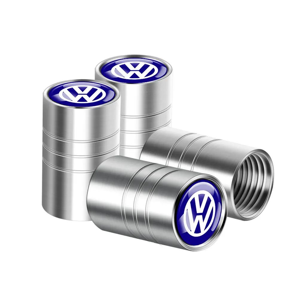 Car Wheel Tire Valve Caps Protection Cover Auto Accessories For Volkswagen VW Scirocco GOLF MK6 Polo Tiguan CC PASSAT GTI R Line CWU1
