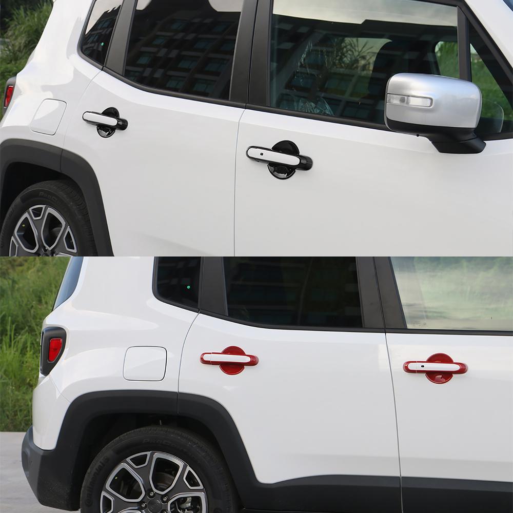 Door Grab Handle Bowl Decoration Cover Trim Sticker for Jeep Renegade 2016 2017 2018    2022 2023 Car