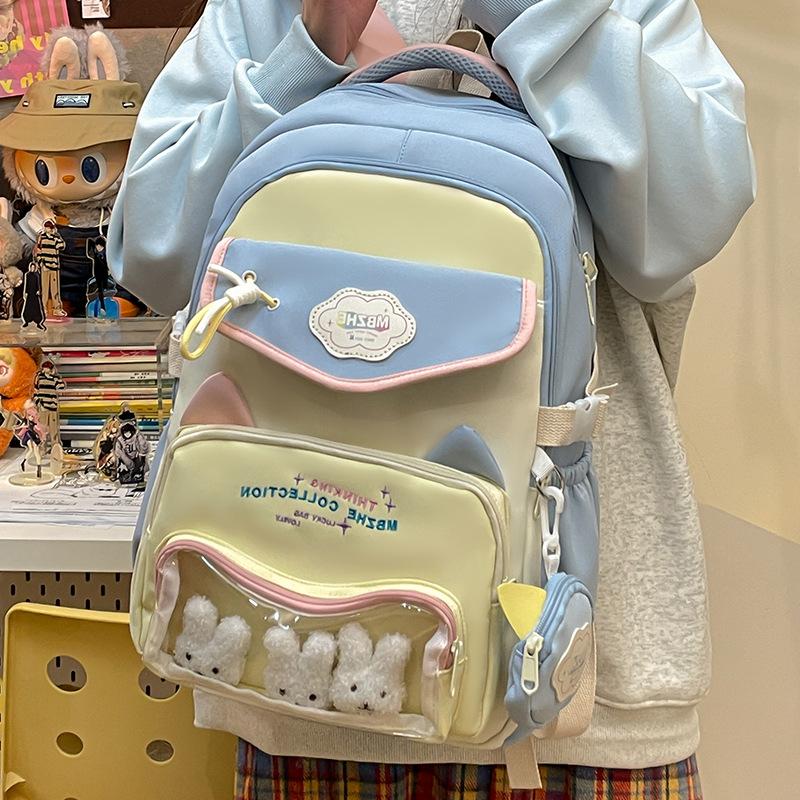 Schoolbag cute cartoon pain bag backpack 1011 new large capacity computer backpack junior high school girl high school student schoolbag