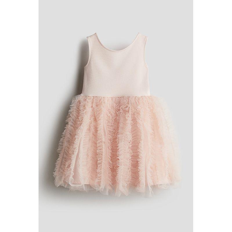 

HM Children s Clothing Girl Dress 2025 Autumn New Arrival Soft Heavy Weight Sleeveless Fluffy Flared Princess Dress 1290290 Pink 130/64(6-8Y)