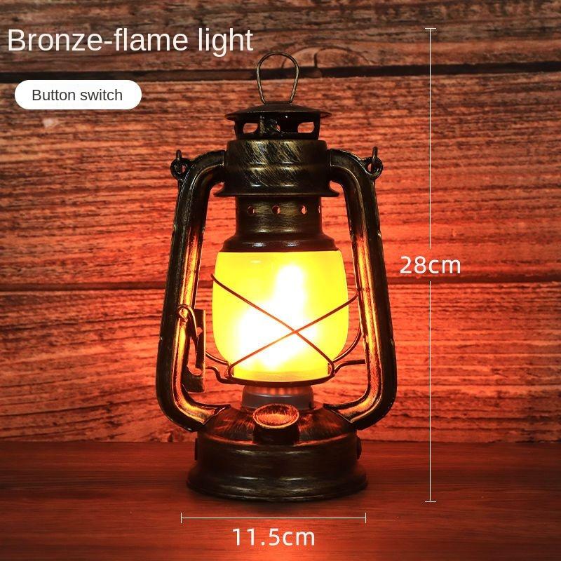 

Перезаряжаемая настольная лампа для бара, креативная ретро-светильник, декоративная настольная лампа, винтажная керосиновая лампа для улицы, фонарь для амбара