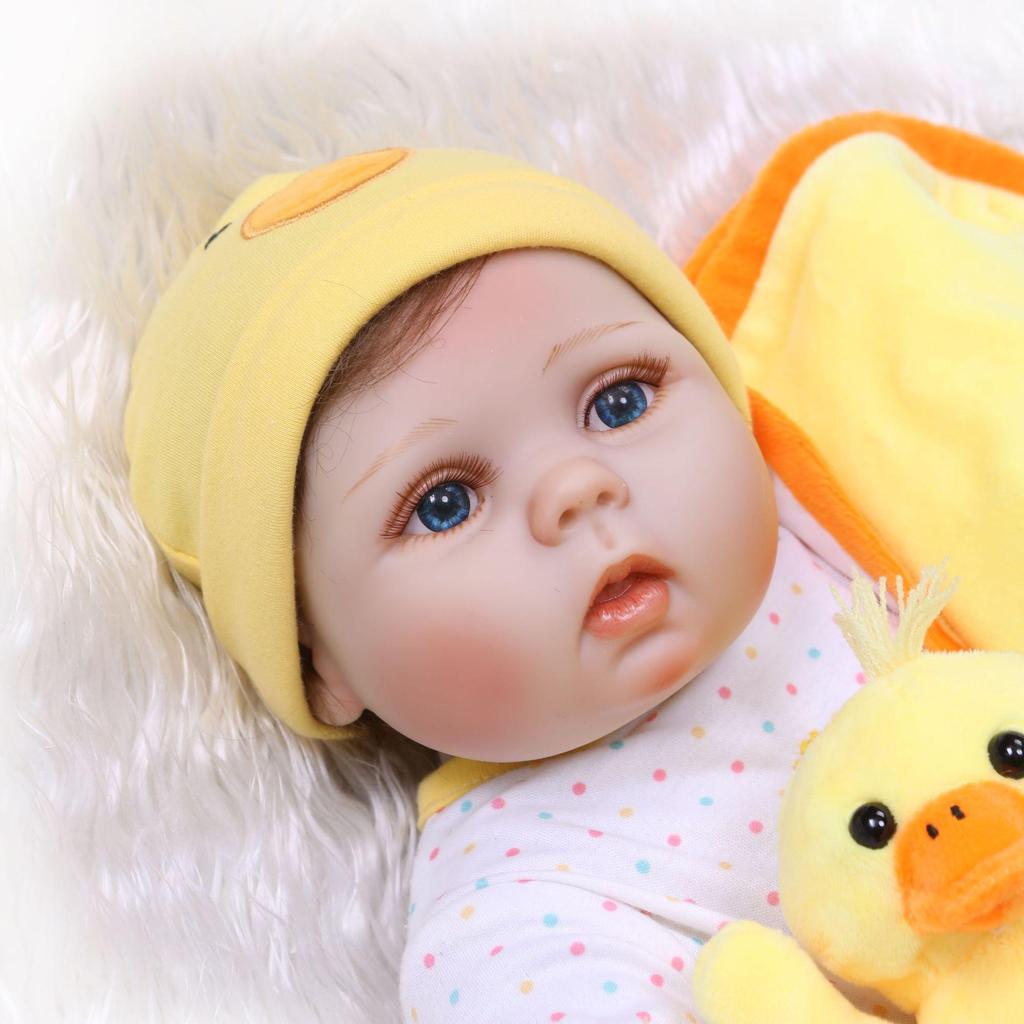 NPK 55 cm Reborn Baby Batole Dívka Princezna Panenka Živá velmi měkká celotělová silikonová hračka do vany