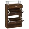 VidaXL Armoire à chaussures Chêne fumé 63x24x104 cm Bois d'ingénierie 342567