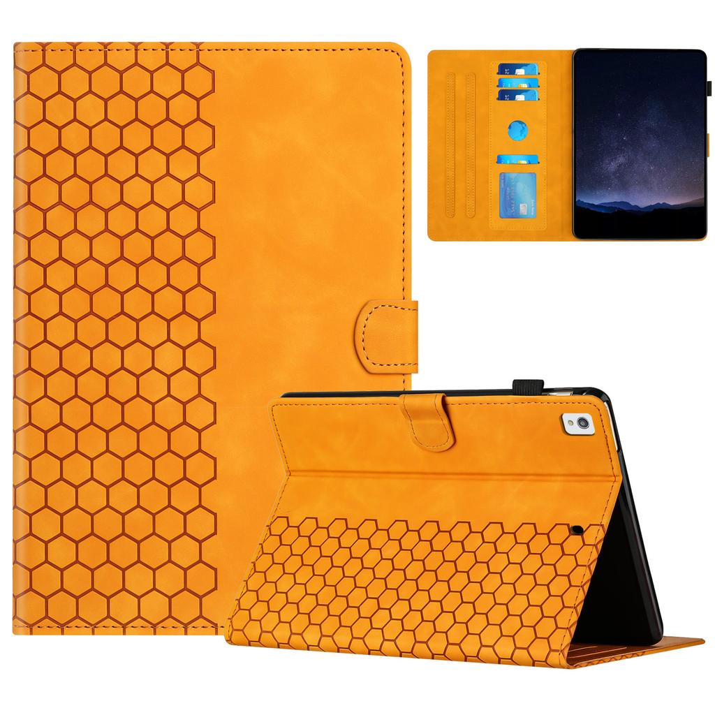 For Samsung Galaxy Tab A7 Lite 8.7-inch T220/T225 Case Honeycomb Printed Leather Tablet Cover with Card Slot