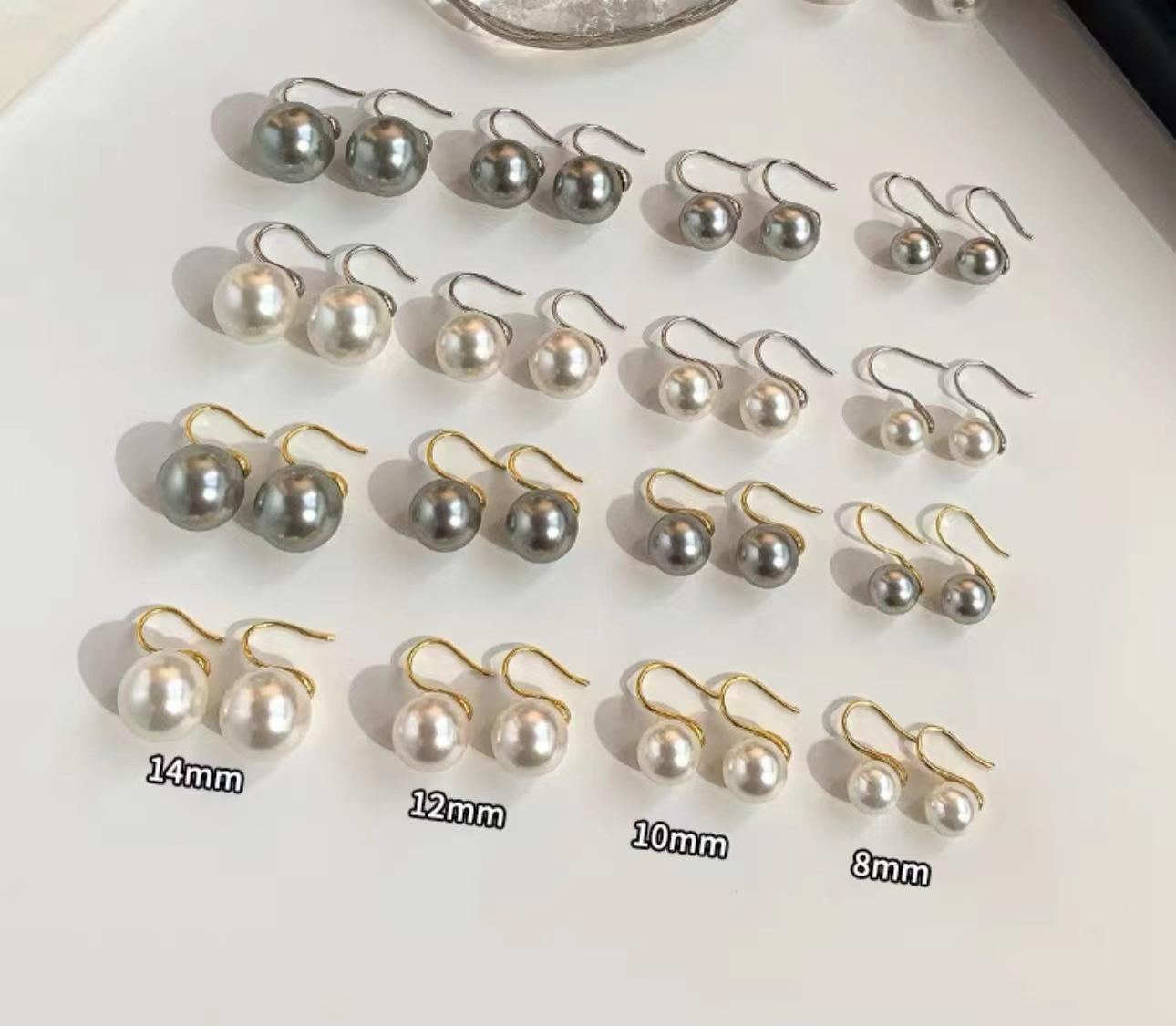 

2024 Французский жемчуг Высокие каблуки Серьги: Элегантный, Стильный и Модный 8mm