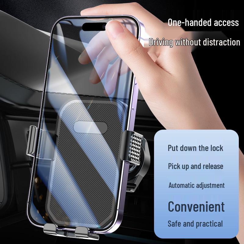 Universal Gravity Car Phone Holder with Automatic Clamping