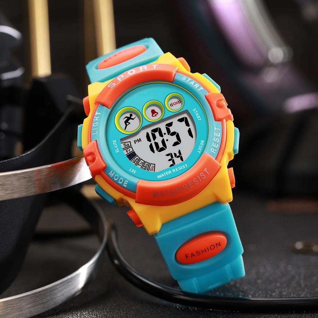 Waterproof Sport LED Digital Watches Electronic Watch for Kids Children Boys Girls Gifts
