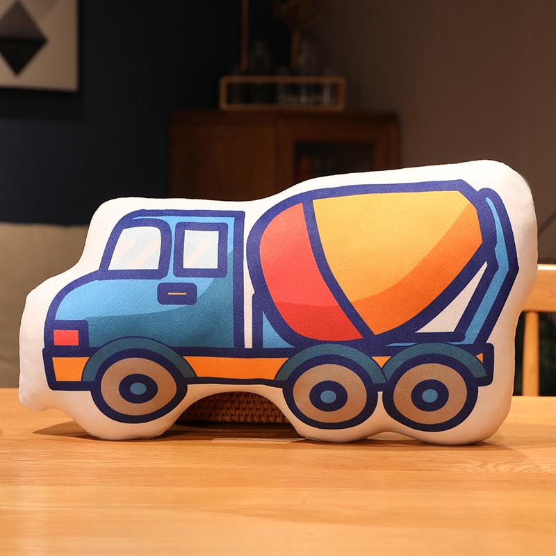 53Cm Plush Transportation Plush Pillow Stuffed Soft Excavator Cement Truck Ambulance Fire Fighting Truck Decor For Sofa Chair