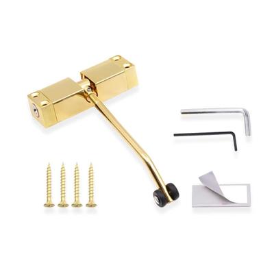Aluminum Alloy Automatic Door Closer Wear Resist Self-Closing Door Closing Hinge Mounted Safety Spring Door Closer Furniture