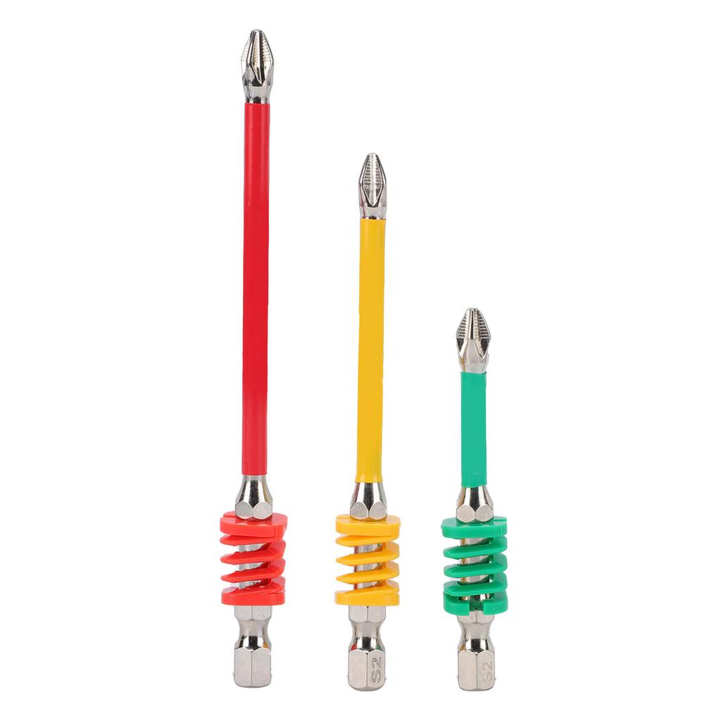 3 Pcs PH2 Screwdriver Bit Spring Loaded 1Celsius4 Inch Hex Shank Anti Slip Magnetic PH Screwdriver Bit for Electric Manual Screwdrivers