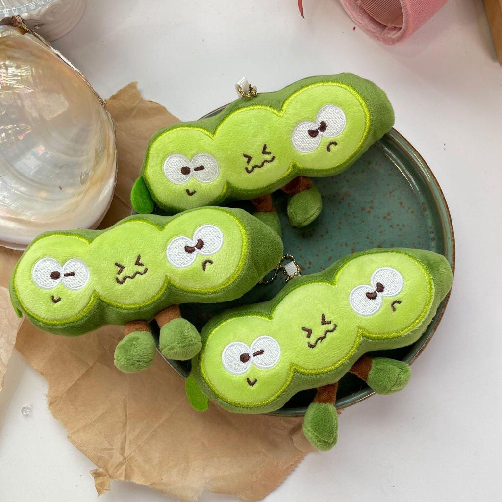 Portachiavi Ciondolo Peluche Creativo Baccello di Piselli - Carino Regalo per Coppia (GJ253)