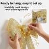 Glowing LED Christmas Bowknot Pendant Elegant Reusable Christmas Decoration Charms Portable Creative Xmas Tree Hanging Ornament