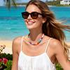 Klobiger Bunter Perlen-Choker Harzperlen-Halskette Boho Urlaubs-Halskette für Damen Tägliches Tragen Sommer Strandurlaub Schmuck