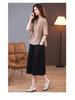 2025 Summer Fashion Tencel Two-Piece Set: Age-Reducing Mom Casual Blouse & Loose Midi Skirt