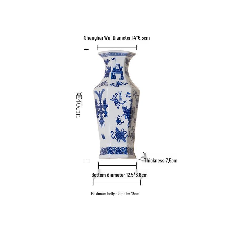 Modern Chinese Ceramic Wall Hanging Vase for Hallway or Hotel Corridor Decor
