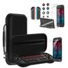Sungale Case for Switch Storage Case Glass Protective Film 8 Stick Caps Separate Design PC Cover TPU Grip 12 Game Card Large Storage Full Waterproof