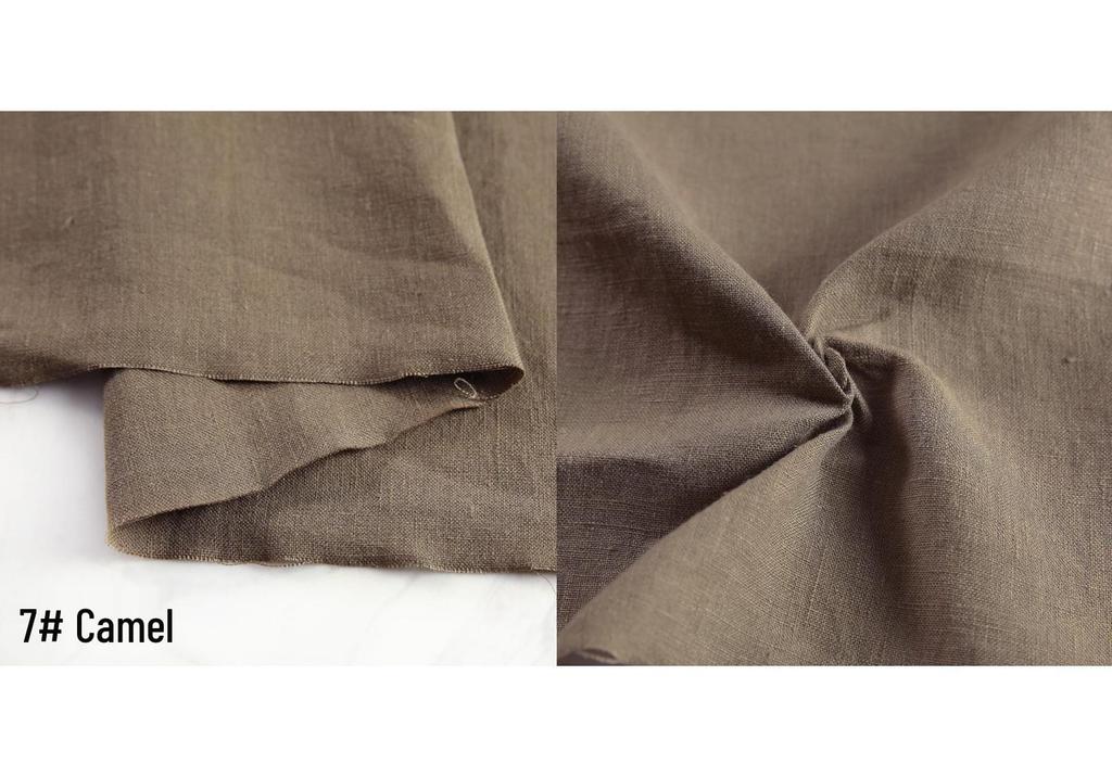 High-Quality Sand Washed Linen-Cotton Fabric for Summer Dresses & Pants