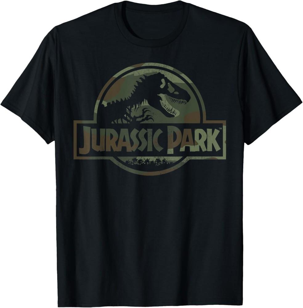 Jurassic Park Camo Fossil Logo GraphicT-Shirt T-Shirt
